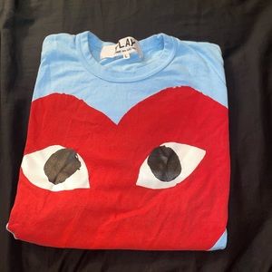 Comme Des Garçon Play heart print crew neck shirt